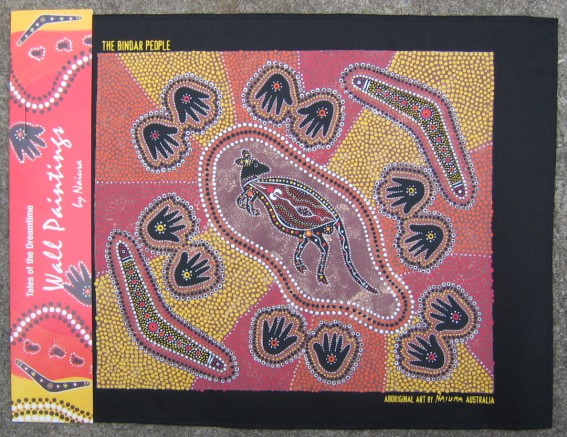 Australian Aboriginal art print on canvas - The Bindar People