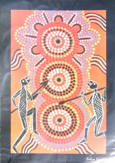 Aboriginal&nbsp;Art Print Two Sisters