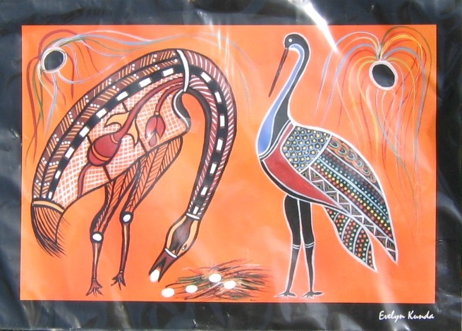 Aboriginal&nbsp;Art Print - Brolga