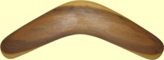 Blank hardwood boomerang - ready for custom painting / branding