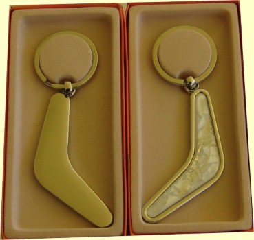 Corporate Boomerang metal key chains