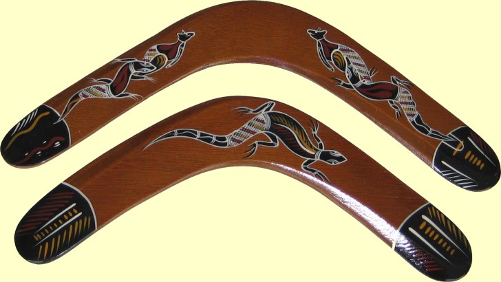 Boomerangs. Returning boomerang