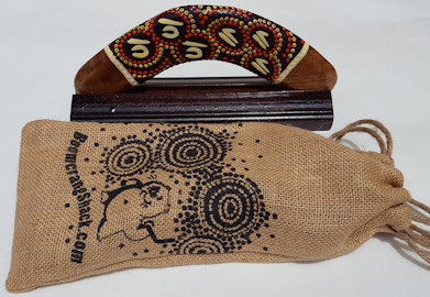 10 inch boomerang with the stand packed in a gift bag