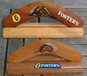Example of printed boomerangs and stands