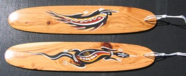Aboriginal hand painted bullroarers