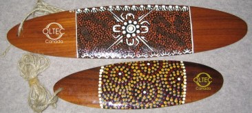 Aboriginal art Brigalow bullroarer - dot art