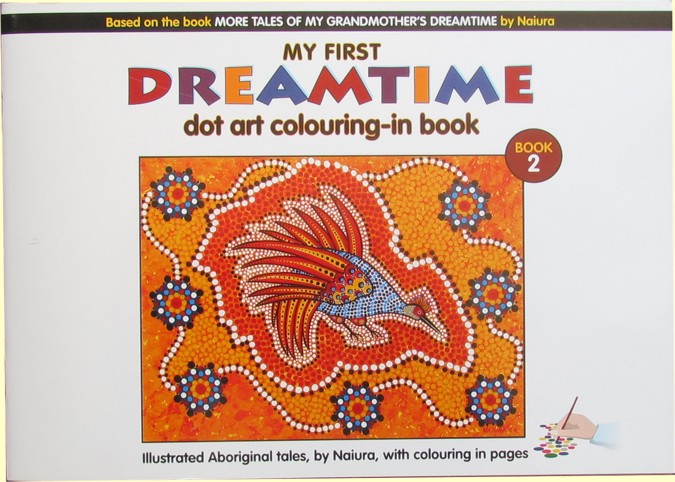  Dreamtime dot art colouring in book