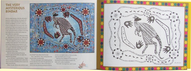  Dreamtime dot art colouring in book | open