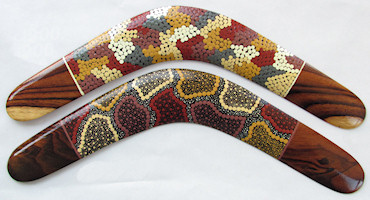 Dot art boomerangs, 18in